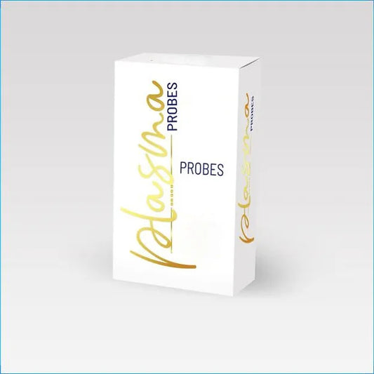 A box of Plasma Probes for use with plasma pens, predominantly white with gold text.